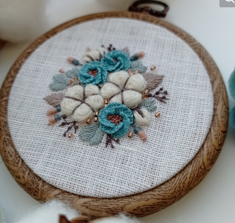 Мастер-класс Композиция с хлопком (Полина Лотышева)