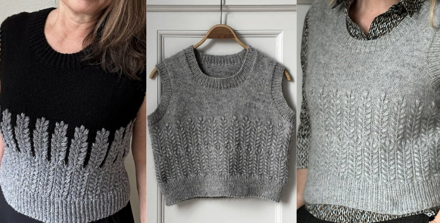 [Вяжи.ру] Безрукавка текстурным узором Field (Camilla Vad), фото 1 из 1.