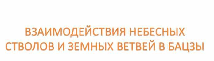 Взаимодействия небесных стволов и земных ветвей в Бацзы (Анна Подчернина)