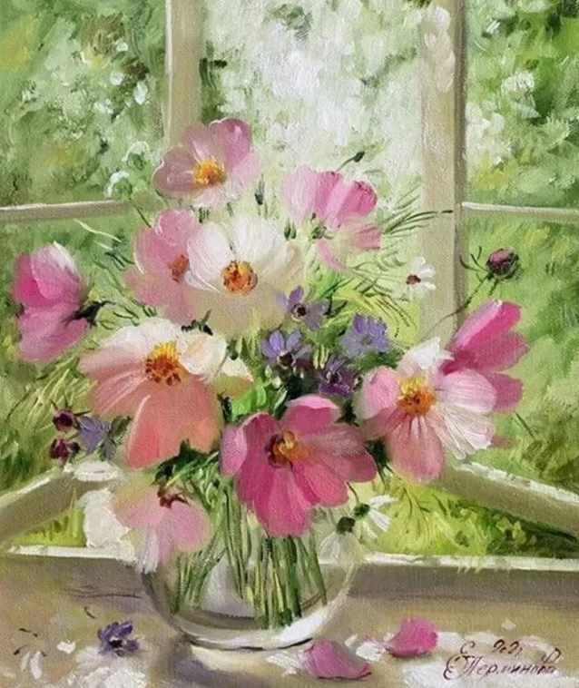 [Рисуем дома] Космеи (Ирина Шпакова)