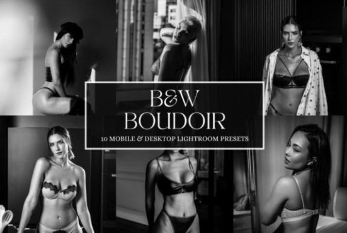 Пресеты Лайтрум - B&W Boudoir Lightroom Presets, 2023 (MEpresets)