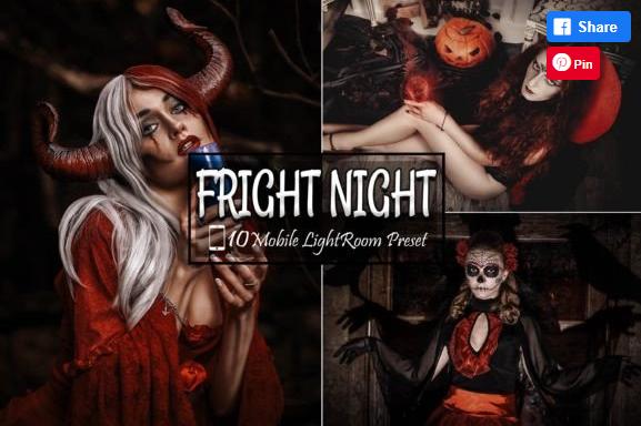 [Creativefabrica] 10 Mobile Lightroom Presets, Fright Night