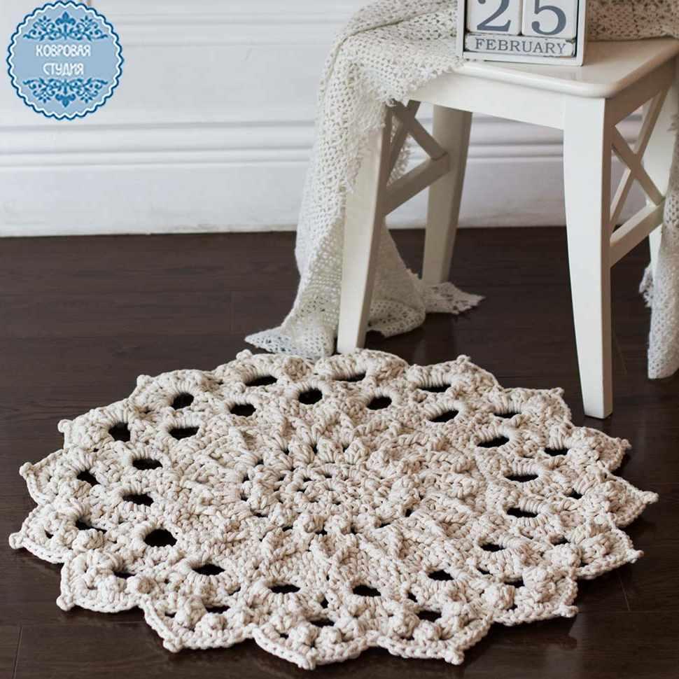 Видео-курс по вязанию крючком из шнура ковра Звездочка (Анфиса Ворошилова)