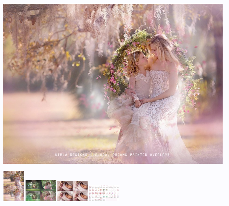 [Kimladesigns.com] Фотоналожения Цветочные Мечты / Floral Dreams Photo Overlays