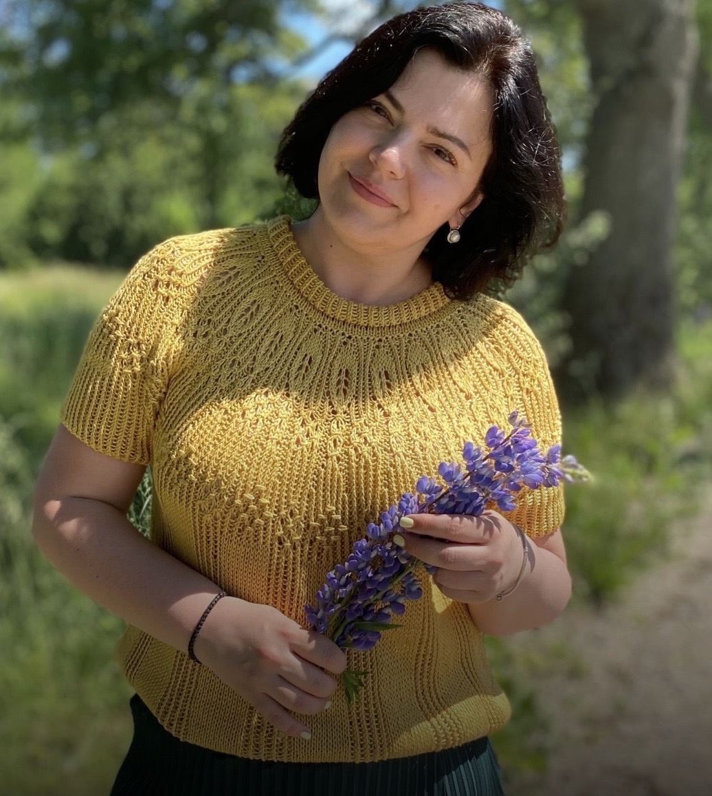 [kunts.irena] Летний джемпер Солнце (Ирина Кунц)