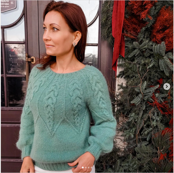 [lana_cemirova] Пуловер Цветок луны (Светлана Марчук)