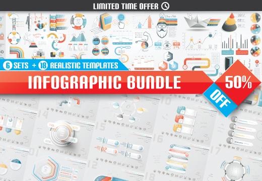 [Inkydeals] Modern Infographic Bundle. Комплект современной инфографики