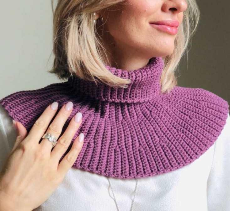 Мастер-класс по вязанию крючком манишки Ribbon (Светлана Кочкина)