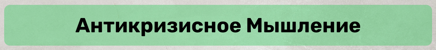 Антикризисное мышление (Марина Майская)