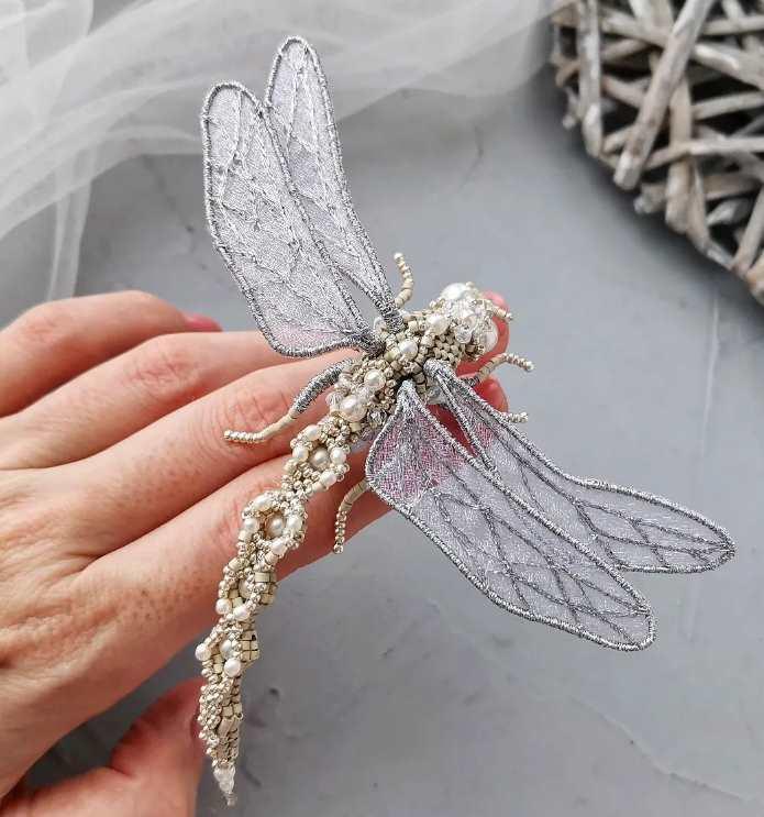 [peyakh-school] Брошь Королевская Стрекоза (Ангелина Пеях)