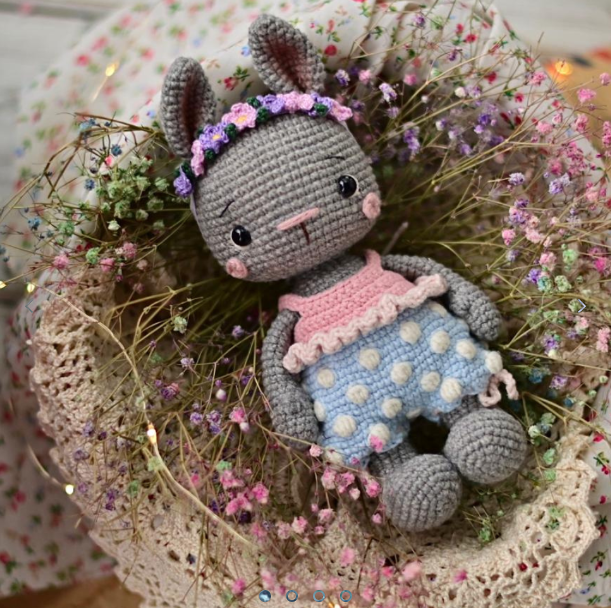 [funny hook] Зайчик в венке. Крючок (Светлана Максименко)