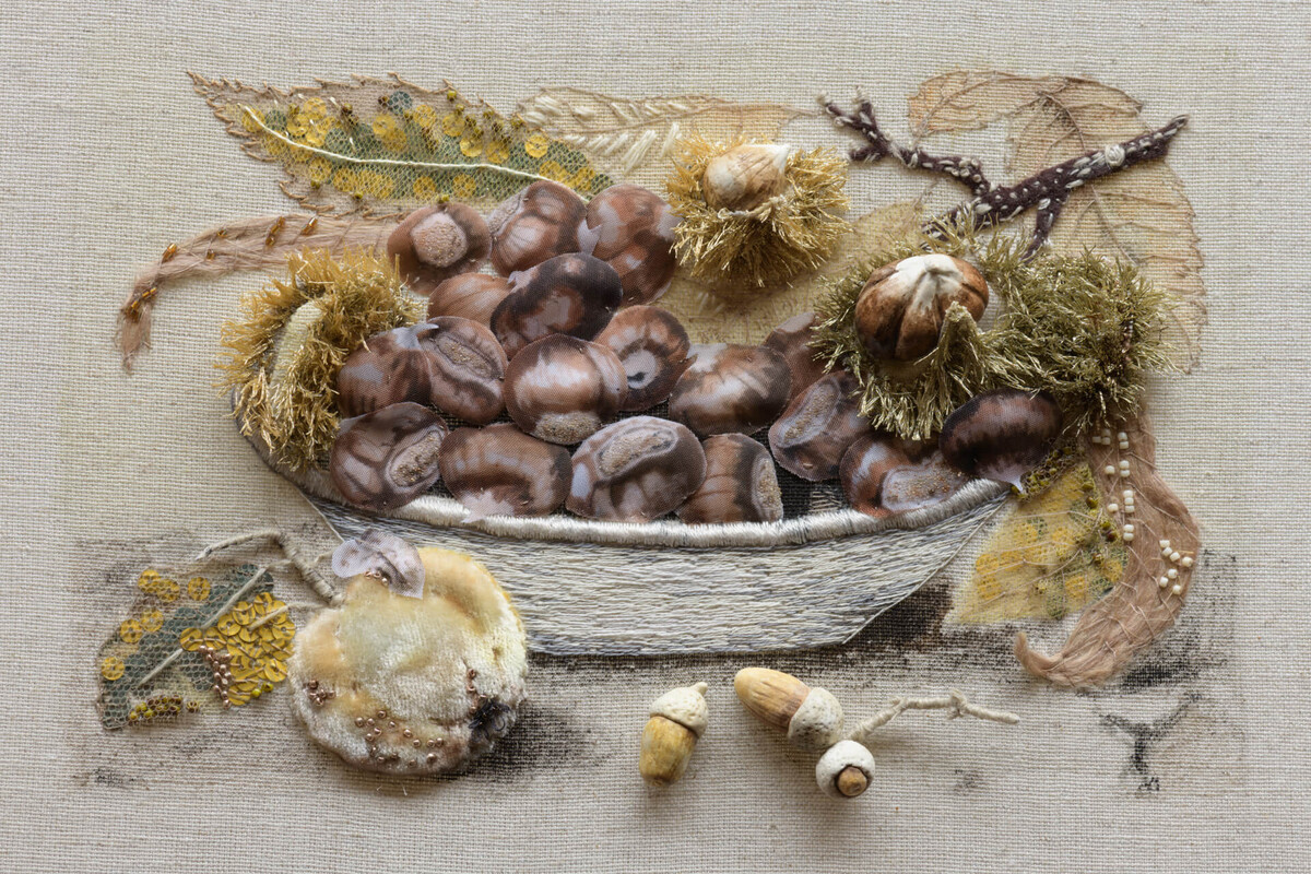 [kalachevaschool] Фактурная вышивка Каштаны. Тариф Без проверки (Катерина Мороз)