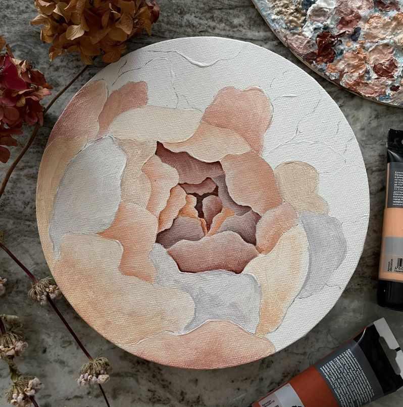 [mandala_lovestore] Пионы акрилом (Татьяна Потехина)