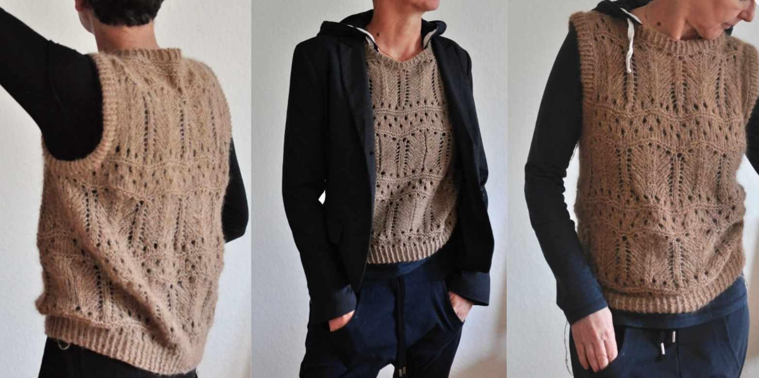 [Вяжи.ру] Ажурная безрукавка спицами Vestive