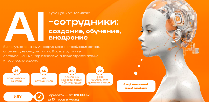 AI-сотрудники: создание, обучение, внедрение. Тариф Premium (Дамир Халилов)