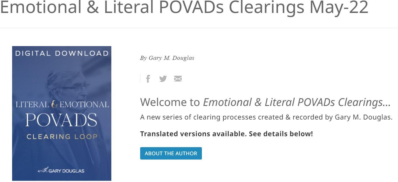 [Access] Клиринги "Эмоциональные и Буквальные POVADs" - Emotional & Literal POVADs Clearings (Гэри Дуглас)