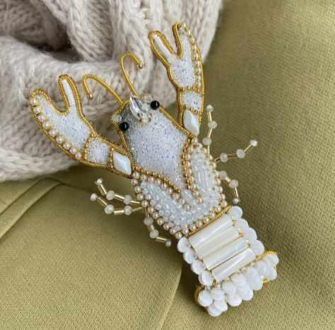 [vashabrosh] Видео мастер класс по броши Жемчужный Рак (Светлана Игнатьева)