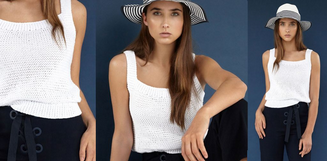 [Вяжи.ру] Топ на бретелях Keel (Ким Харгривз)