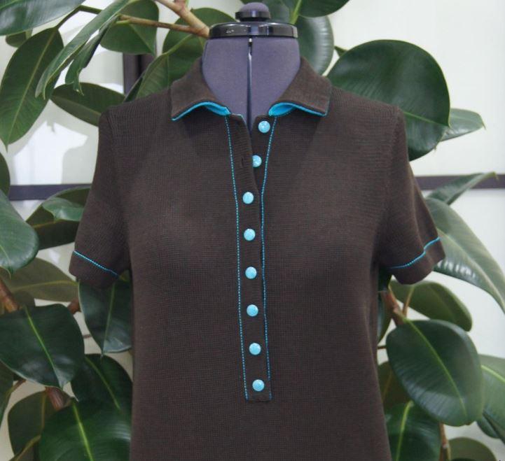 платье-рубашка с воротником поло (Стильная сова), фото 1 из 1.