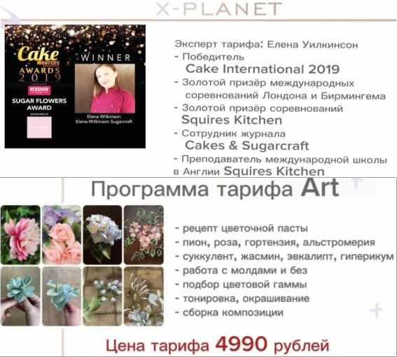 [shkoda_pro.cake.ru] Юбилейный 20 сезон проекта X-cake. Тариф X-ART Сахарные цветы в Английской технике (Татьяна Шкода, Елена Уилкинсон)