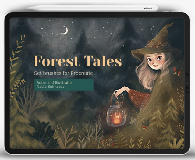 Procreate brushes Forest Tales (Bocadebra)