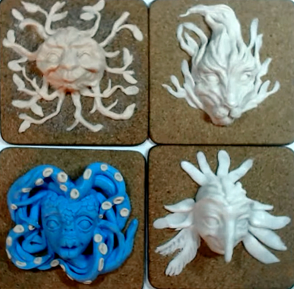 Лепим лица элементалей (Наталья Филинова)