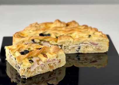 [mk-manakhova] Песочный пирог с копченой вырезкой и оливками (Мария Манахова)