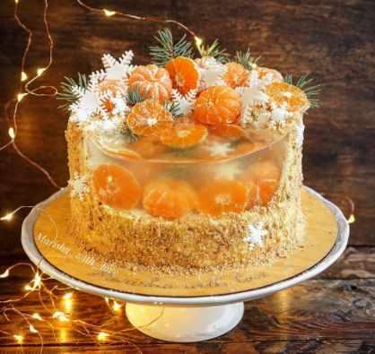 Зимний медовик в новогоднем оформлении (marisha_with_love)