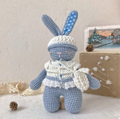 Мастер-класс, игрушка крючком зайка Буся (Дарья Ремизова)