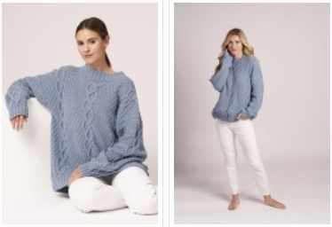 [Вяжи.ру] Джемпер с косами Albatross