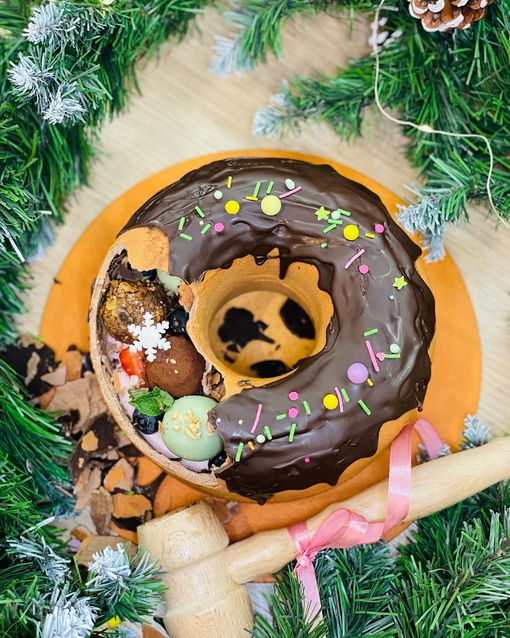 [anastasiya_bakery] Видеоурок торт с сюрпризом Пончик (Анастасия Политыкина)