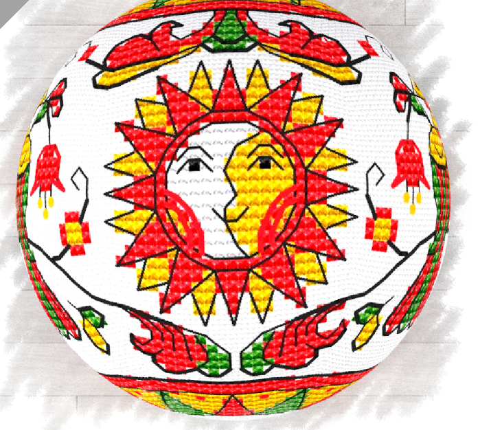 [RinkaZee] Схемы объемных шаров. Пермогорская роспись (Марина Хачанова)