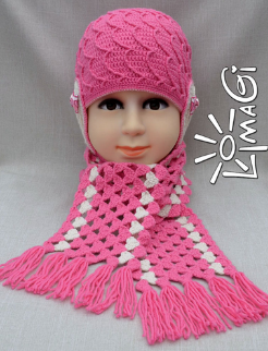 Шарф Сердечки (Марина Трикоз)