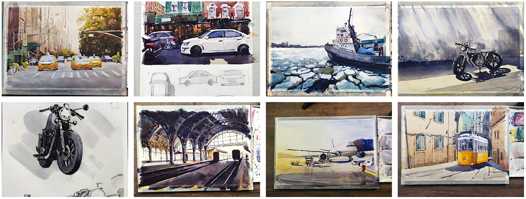 [Художник-Online] Транспорт акварелью. Тариф Без обратной связи (Алексей Тупейко)