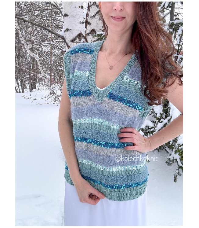 [kolechkoknit] Жилет Индиго (Ольга Кольцова)