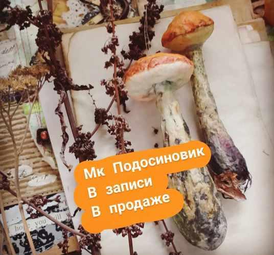 Ватная игрушка "Подосиновик" (Елена Маркелова)