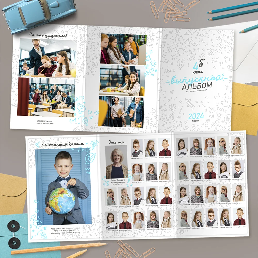 [Mirramian.art] Дизайн Классный. Шаблон выпускного фотоальбома. Формат Трюмо (Ксения Фёдорова)
