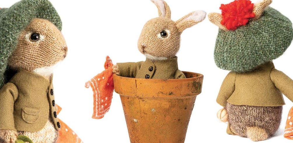 Вязаный спицами кролик Benjamin Bunny (Claire Garland)