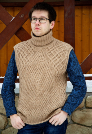 Жилет мужской спицами Исландия (Ольга Барсукова)