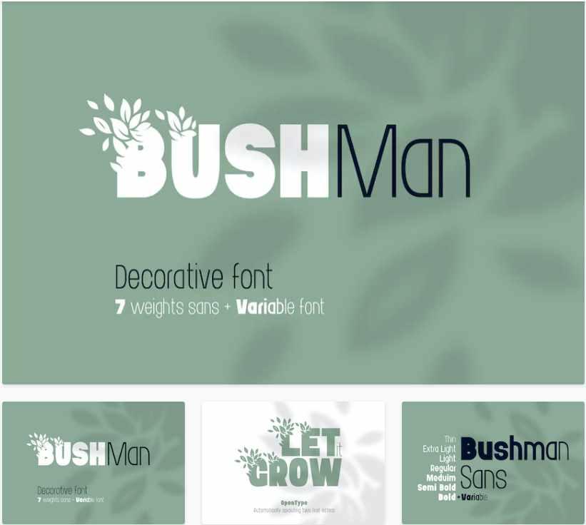 [Envato Market] Набор шрифтов Bushman