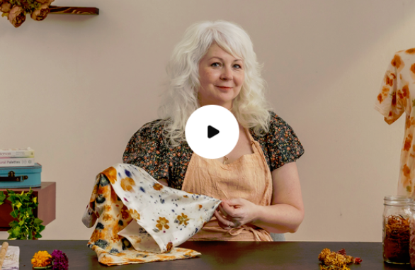 [Domestika] Техника экопечати с использованием цветов и растений Eco printing technique with flowers and plants (Аманда де Бофор)