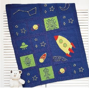 Плед Космос (marine_knits)