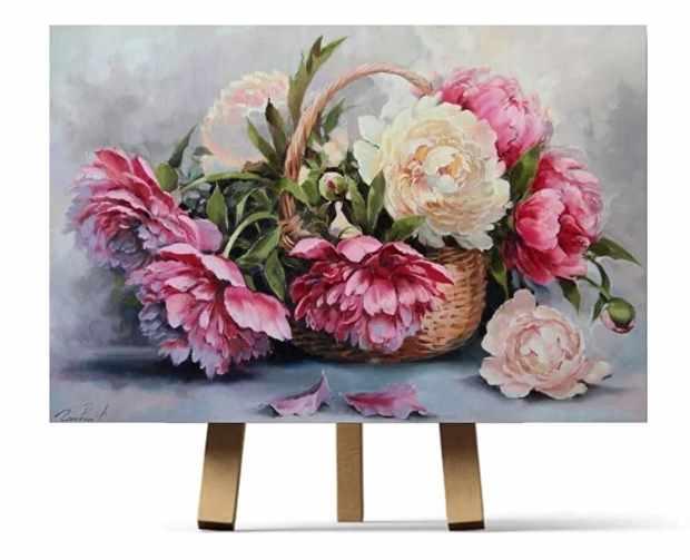 [Рисуем дома] Пионы по мотивам художника Н. Головиной (Ирина Шпакова)