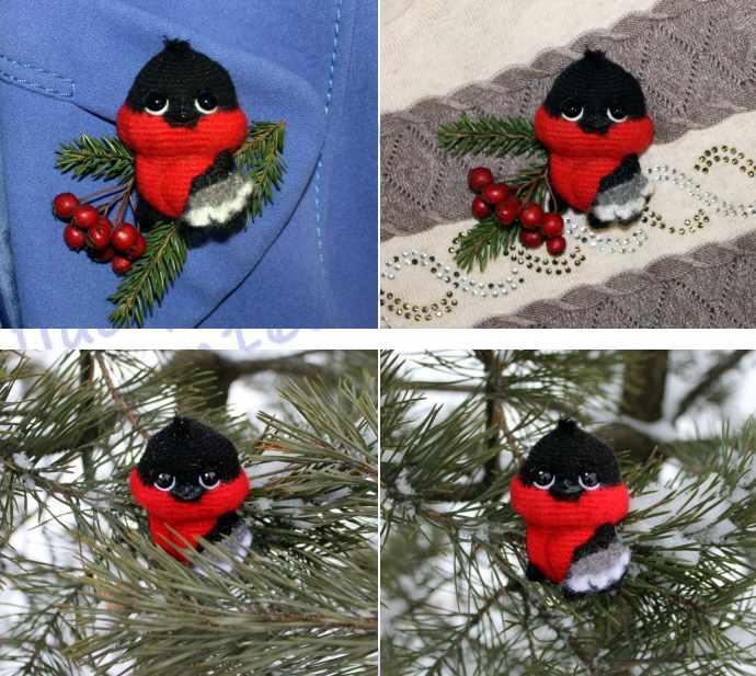 Снегирь. Брошь (Галина Писаренко)