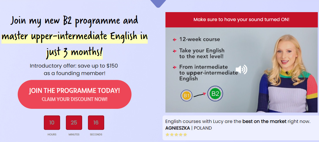 [English with Lucy] Программа B2 и уровень Upper-Intermediate за 3 месяца (Lucy Bella Simkins)