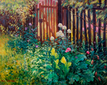 Цветы у калитки (Георгий Харченко)