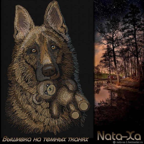 Дизайн машинной вышивки Друг... в ночи (Наталья Шестакова)