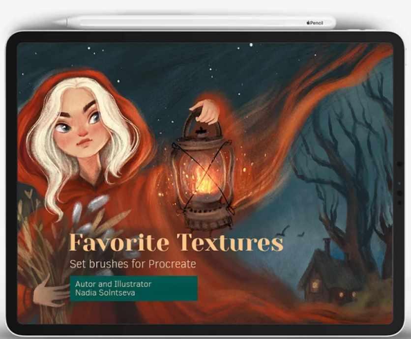[Bocadebra] Любимые текстурные кисти для Procreate. Favorite Textures Brushes Procreate (Надежда Солнцева), фото 1 из 1.