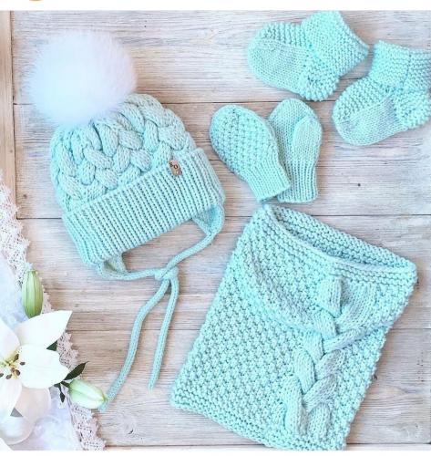 Шапка с косами и снуд (katy.o.g)