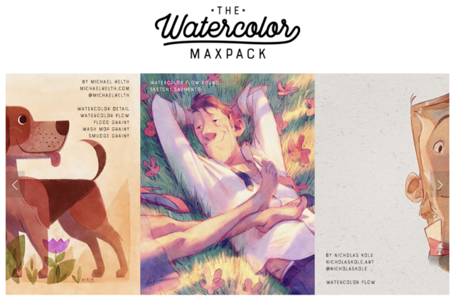 The Watercolor MaxPack Brushes for Procreate (Max Ulichney)